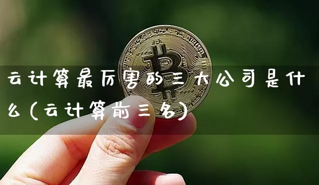 云计算最厉害的三大公司是什么(云计算前三名)_https://www.dbjyqcj.com_广期所_第1张